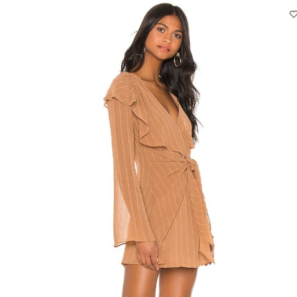 NWT House of harlow X REVOLVE Carlita Dress in tawyn brown XXS - Picture 2 of 6
